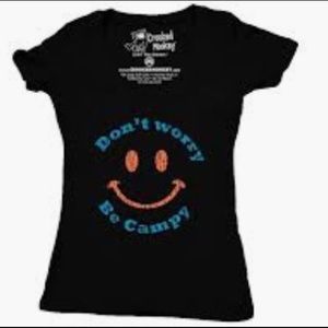 Vintage CROOKED MONKEY Tee "Don't Worry Be Campy"